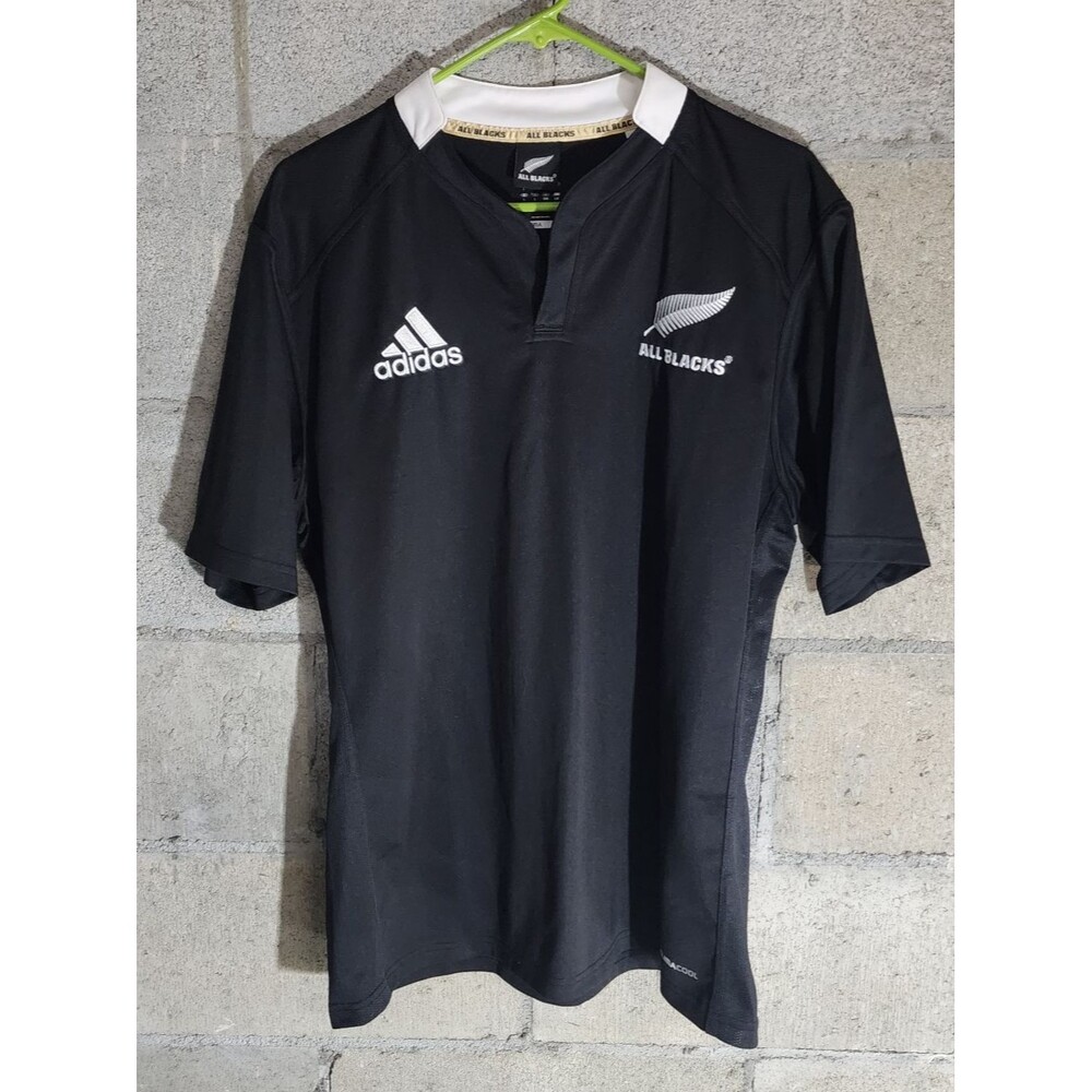 Adidas ALL BLACKS Climacool Men's Short Sleeve New Zealand Rugby Jersey Size L